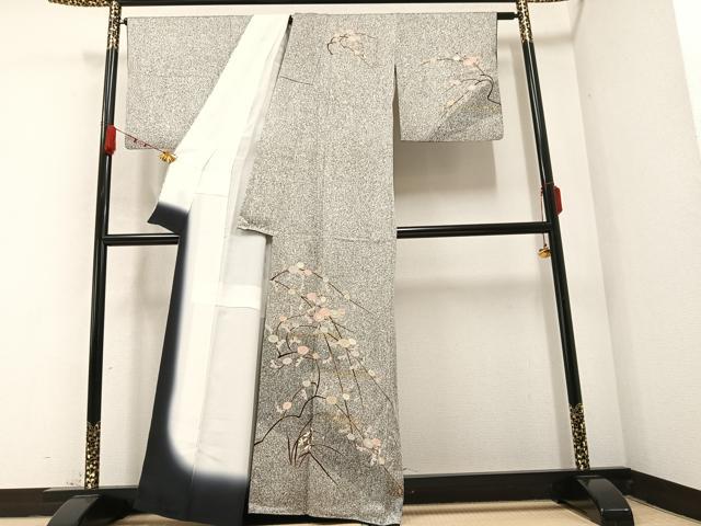 平和屋着物●訪問着 草花文 金彩 正絹 逸品 AABB2924ph