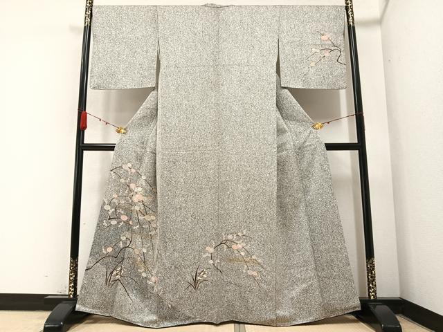 平和屋着物●訪問着 草花文 金彩 正絹 逸品 AABB2924ph
