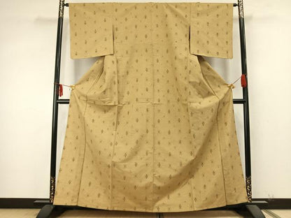 平和屋着物▽上質な紬 単衣 真綿ぜんまい紬 反端付き 正絹 逸品 未使用 AABA7733fy