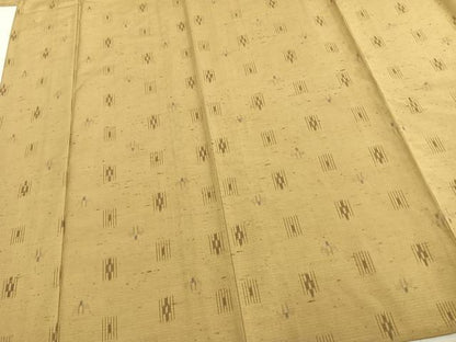 平和屋着物▽上質な紬 単衣 真綿ぜんまい紬 反端付き 正絹 逸品 未使用 AABA7733fy