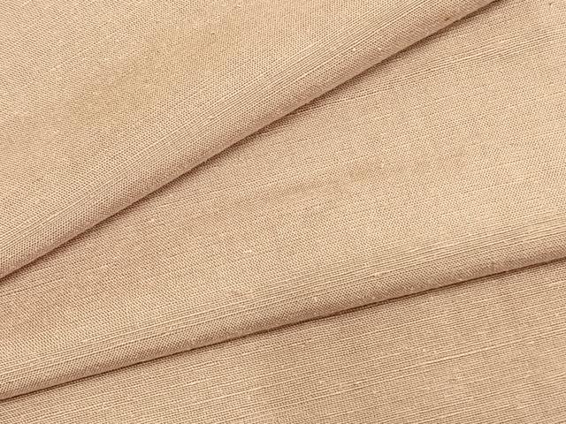 平和屋着物▽上質な紬 単衣 色無地 一斤染色 正絹 逸品 AABB2071fy