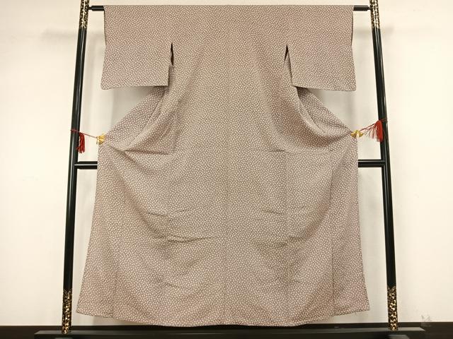 平和屋着物▽上質なお召 単衣 花尽くし 正絹 逸品 AABB2076fy