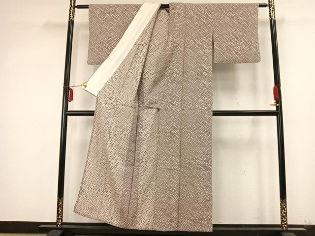 平和屋着物▽上質なお召 単衣 花尽くし 正絹 逸品 AABB2076fy
