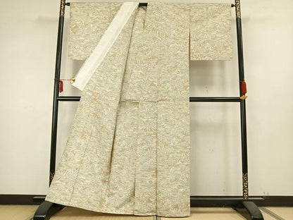 平和屋着物▽本場大島紬 単衣 風景文 正絹 逸品 AABB2077fy