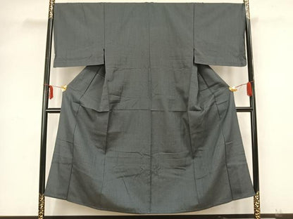 平和屋着物▽男性 お召 単衣 亀甲柄 正絹 逸品 未使用 AABB2062fy