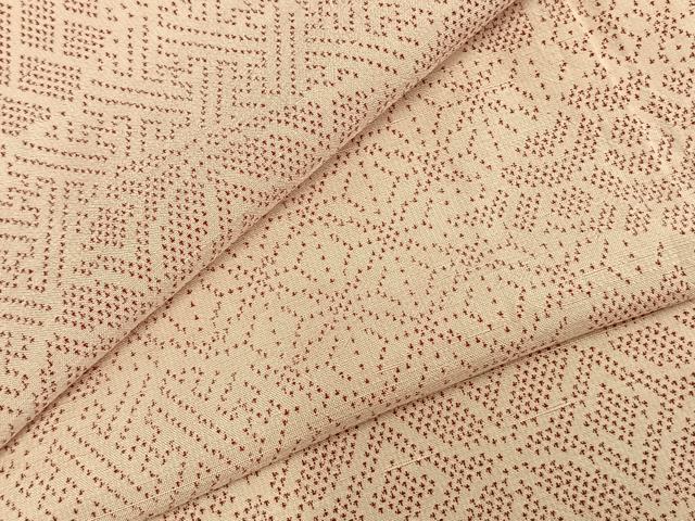 平和屋着物▽上質な紬 単衣 切嵌文 正絹 逸品 AABB2058fy