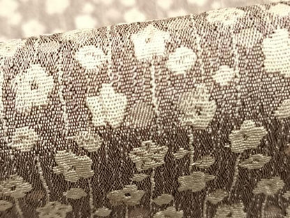 平和屋着物▽上質なお召 単衣 花尽くし 正絹 逸品 AABB2076fy
