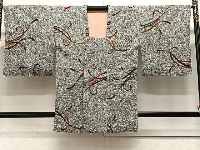 平和屋着物＃羽織 刺繍 抽象文様 たたき染め 金糸 正絹 逸品 未使用 CAAX7881ua