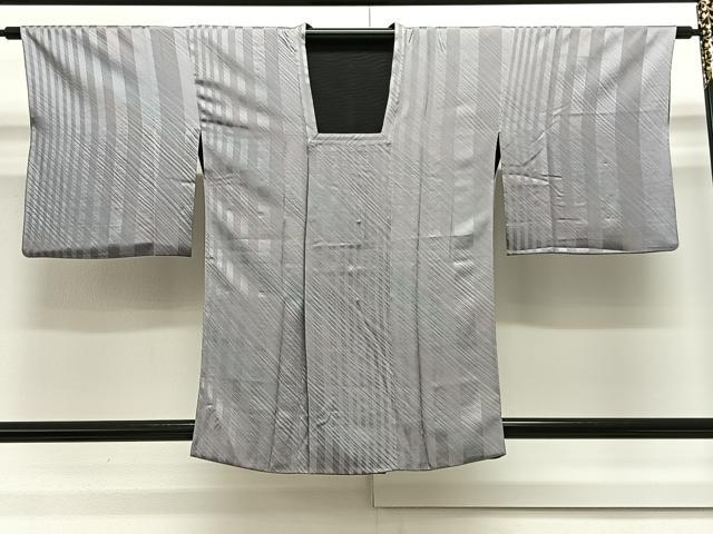 平和屋着物∞道行コート　リバーシブル　間道　正絹　逸品　CAAX7879ua