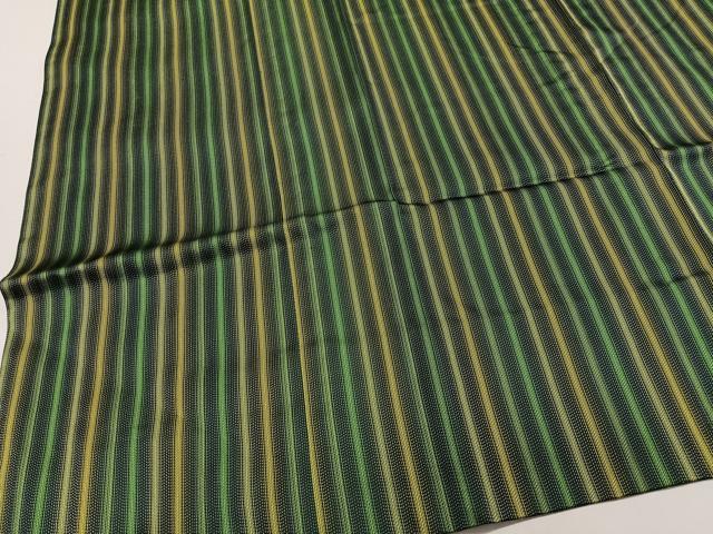 平和屋着物∞道行コート　雨コート　単衣　縞　大丸扱い　正絹　逸品　CAAX7878ua