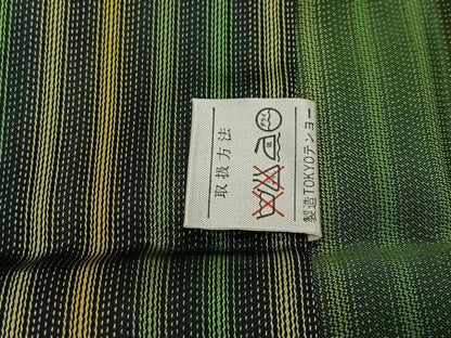 平和屋着物∞道行コート　雨コート　単衣　縞　大丸扱い　正絹　逸品　CAAX7878ua