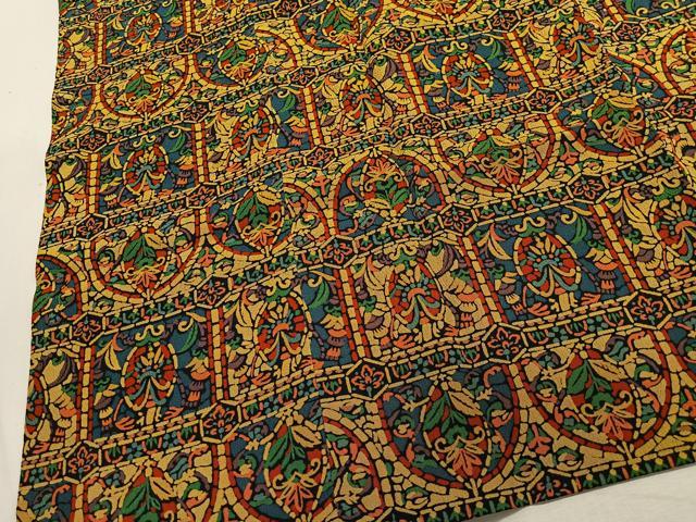 平和屋着物∞道行コート　更紗花文　正絹　逸品　CAAX7883ua