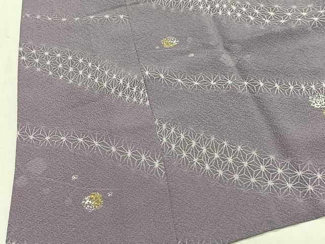 平和屋着物＃道中着　麻の葉文　ロング丈　正絹　逸品　CAAX7871ua