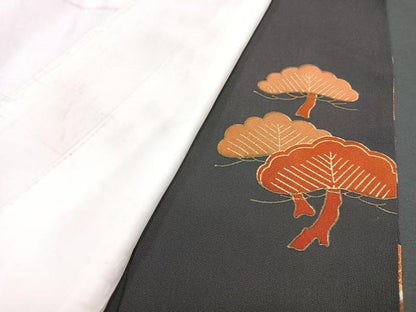 平和屋着物■豪華黒留袖 駒刺繍 浜松文 金彩 正絹 逸品 CAAX9680xe
