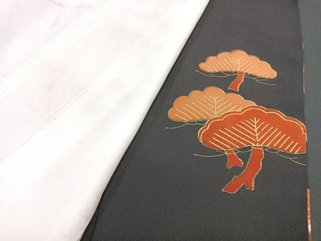 平和屋着物■豪華黒留袖 駒刺繍 浜松文 金彩 正絹 逸品 CAAX9680xe