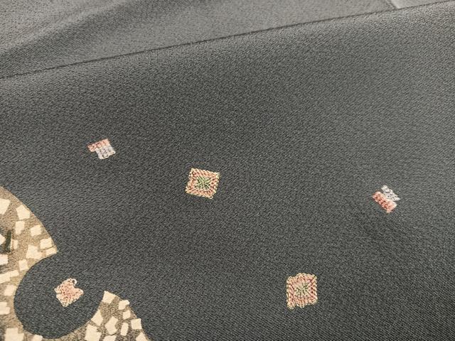 平和屋着物●訪問着　刺繍　雪輪文様　金銀彩　正絹　逸品　AABB2971ph