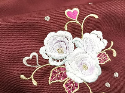 平和屋着物●行灯袴　刺繍　舞花文　金糸　洗える着物　未使用　AABB3611ph