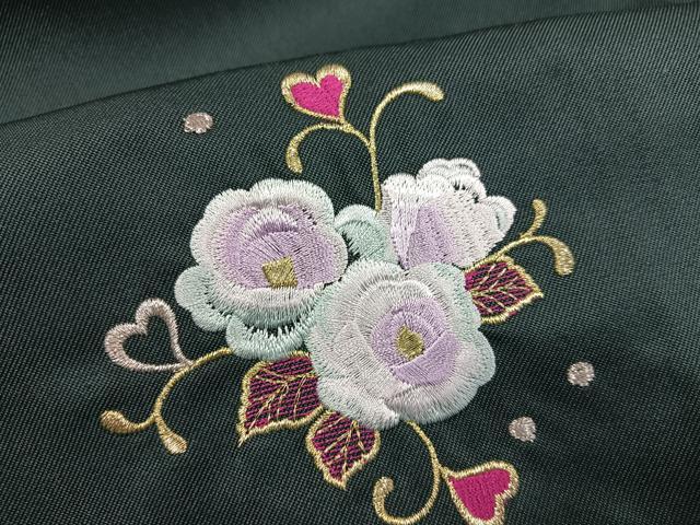 平和屋着物●行灯袴　刺繍　舞花文　金糸　洗える着物　未使用　AABB3612ph