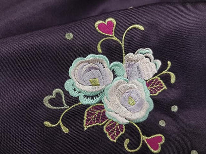 平和屋着物●行灯袴 刺繍 舞花文 金糸 洗える着物 未使用 AABB2991ph