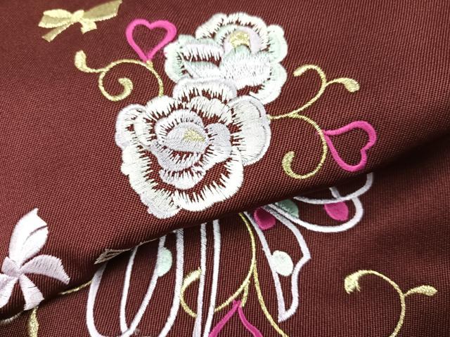 平和屋着物●行灯袴　刺繍　舞花文　金糸　洗える着物　未使用　AABB3611ph