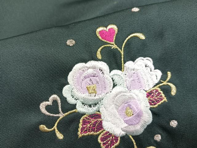 平和屋着物●行灯袴　刺繍　舞花文　金糸　洗える着物　未使用　AABB3609ph