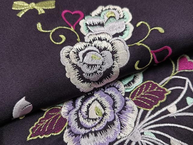 平和屋着物●行灯袴 刺繍 舞花文 金糸 洗える着物 未使用 AABB2991ph