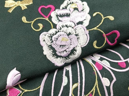 平和屋着物●行灯袴　刺繍　舞花文　金糸　洗える着物　未使用　AABB3609ph