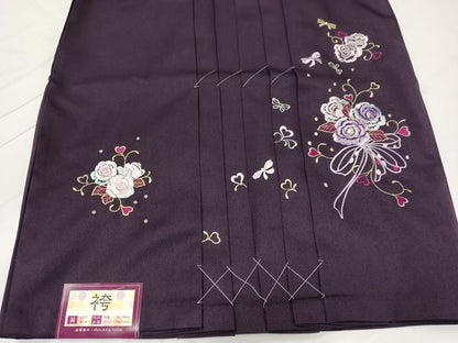 平和屋着物●行灯袴 刺繍 舞花文 金糸 洗える着物 未使用 AABB2991ph