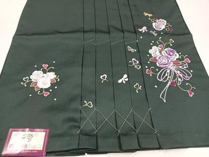 平和屋着物●行灯袴　刺繍　舞花文　金糸　洗える着物　未使用　AABB3609ph