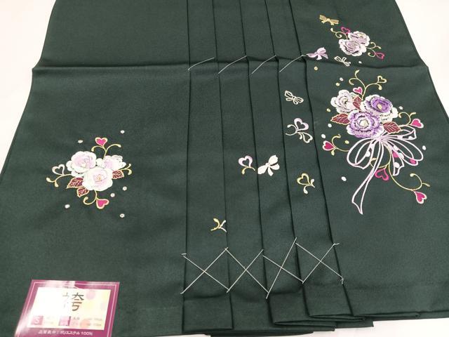 平和屋着物●行灯袴　刺繍　舞花文　金糸　洗える着物　未使用　AABB3612ph