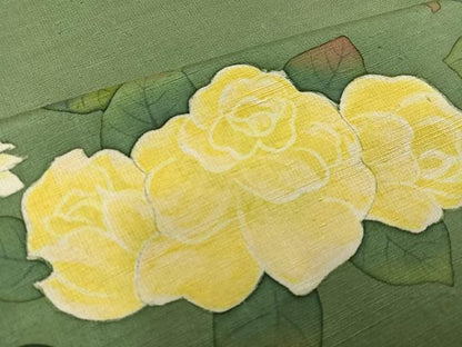 平和屋着物●訪問着 作家物 紬地 枝花文 正絹 逸品 AABB3635ph