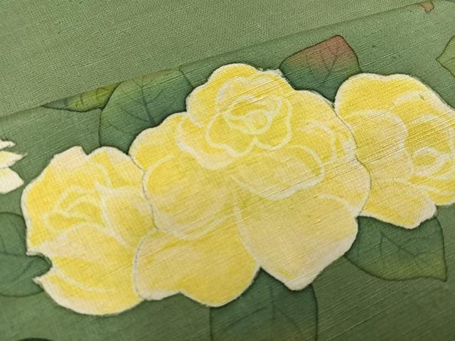 平和屋着物●訪問着 作家物 紬地 枝花文 正絹 逸品 AABB3635ph