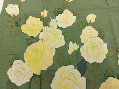 平和屋着物●訪問着 作家物 紬地 枝花文 正絹 逸品 AABB3635ph