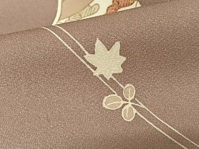 平和屋着物●訪問着　駒刺繍　草花文　金彩　正絹　逸品　AABB0141zg