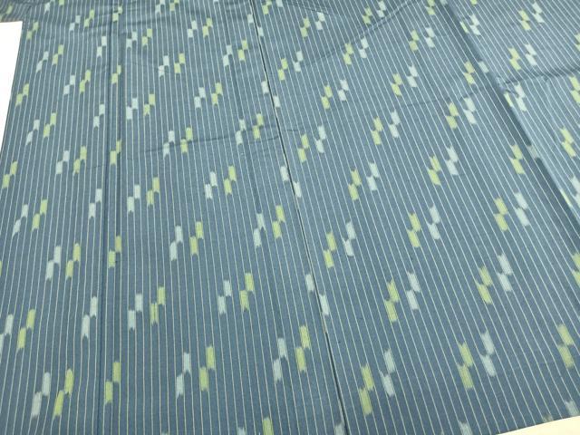 平和屋着物▽上質な紬 単衣 縞 正絹 逸品 未使用 AABB2142fy