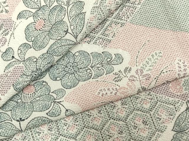 平和屋着物▽小紋 単衣 辻が花 洗える着物 未使用 AABB2109fy