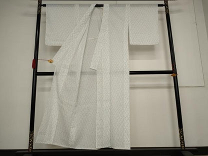 平和屋着物＊夏物 小紋 絽 霰文様 洗える着物 AABB0602st