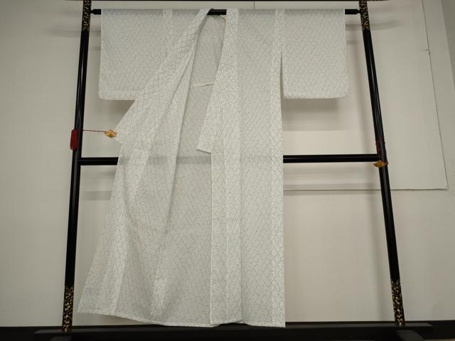 平和屋着物＊夏物 小紋 絽 霰文様 洗える着物 AABB0602st