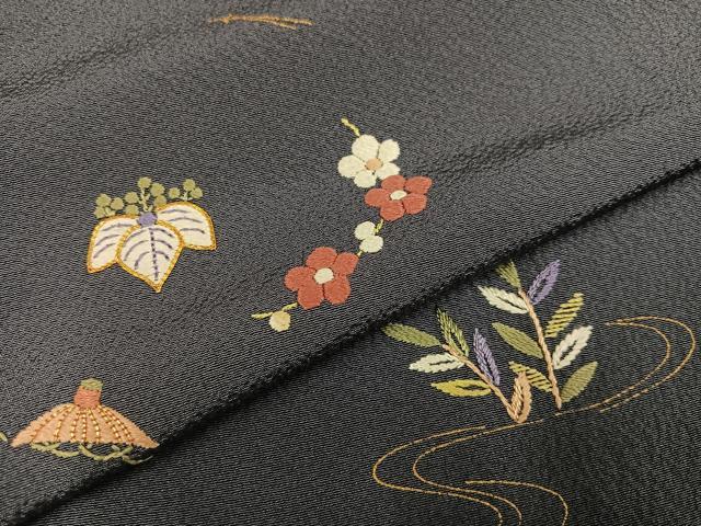平和屋着物●訪問着 駒刺繍 松竹梅 金糸 正絹 逸品 AABB4323ph