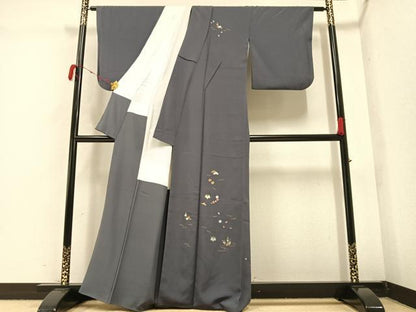 平和屋着物●訪問着 駒刺繍 松竹梅 金糸 正絹 逸品 AABB4323ph
