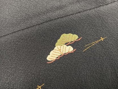平和屋着物●訪問着 駒刺繍 松竹梅 金糸 正絹 逸品 AABB4323ph