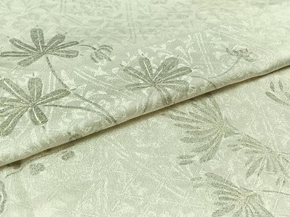 平和屋着物▽上質な小紋 単衣 花鳥文 蝶 金銀彩 正絹 逸品 AABB3589jh