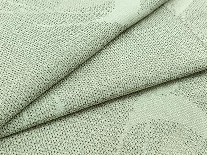 平和屋着物▽本塩沢 単衣 110亀甲 舞葉文 正絹 逸品 AABB3595jh