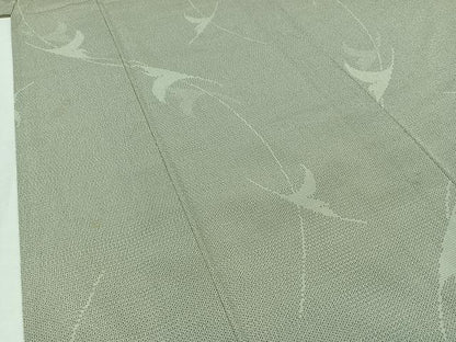 平和屋着物▽本塩沢 単衣 110亀甲 舞葉文 正絹 逸品 AABB3595jh