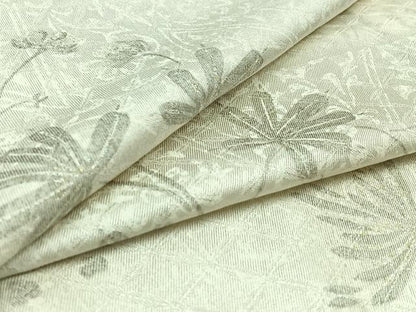 平和屋着物▽上質な小紋 単衣 花鳥文 蝶 金銀彩 正絹 逸品 AABB3589jh