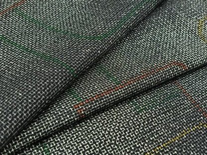 平和屋着物▽上質な紬　単衣　幾何学文　正絹　逸品　AABB3918jh
