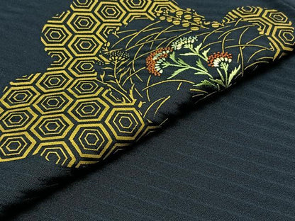 平和屋着物▽訪問着 単衣 中国三大刺繍 相良刺繍 吉祥花文 金彩 正絹 逸品 AABB3914jh