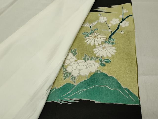 平和屋着物■豪華黒留袖 刺繍 鳳凰草花文 暈し染め 金彩 正絹 逸品 CAAY6537gh