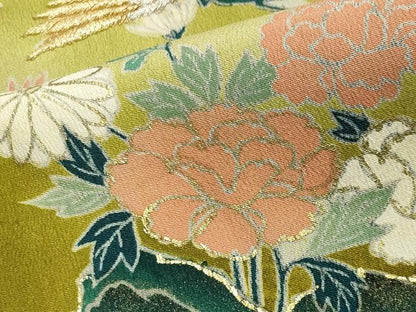 平和屋着物■豪華黒留袖 刺繍 鳳凰草花文 暈し染め 金彩 正絹 逸品 CAAY6537gh