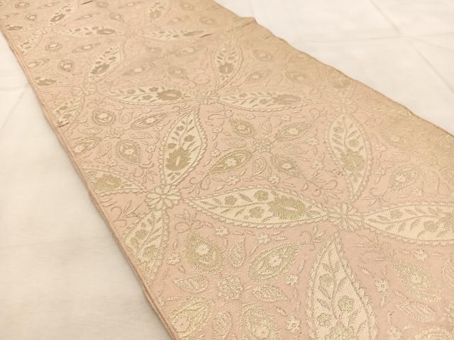平和屋着物◎六通柄　本袋帯　ペイズリー柄　金糸　正絹　逸品　BAAU9212yc